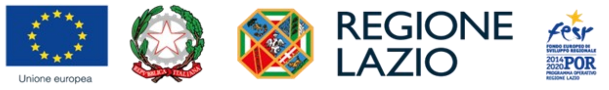 Progetto realizzato con il contributo della Regione Lazio - Programma FESR Lazio 2014-2020 Avviso PRE-SEED Plus Spesa rendicontata imputata al Progetto: 30.000 euro